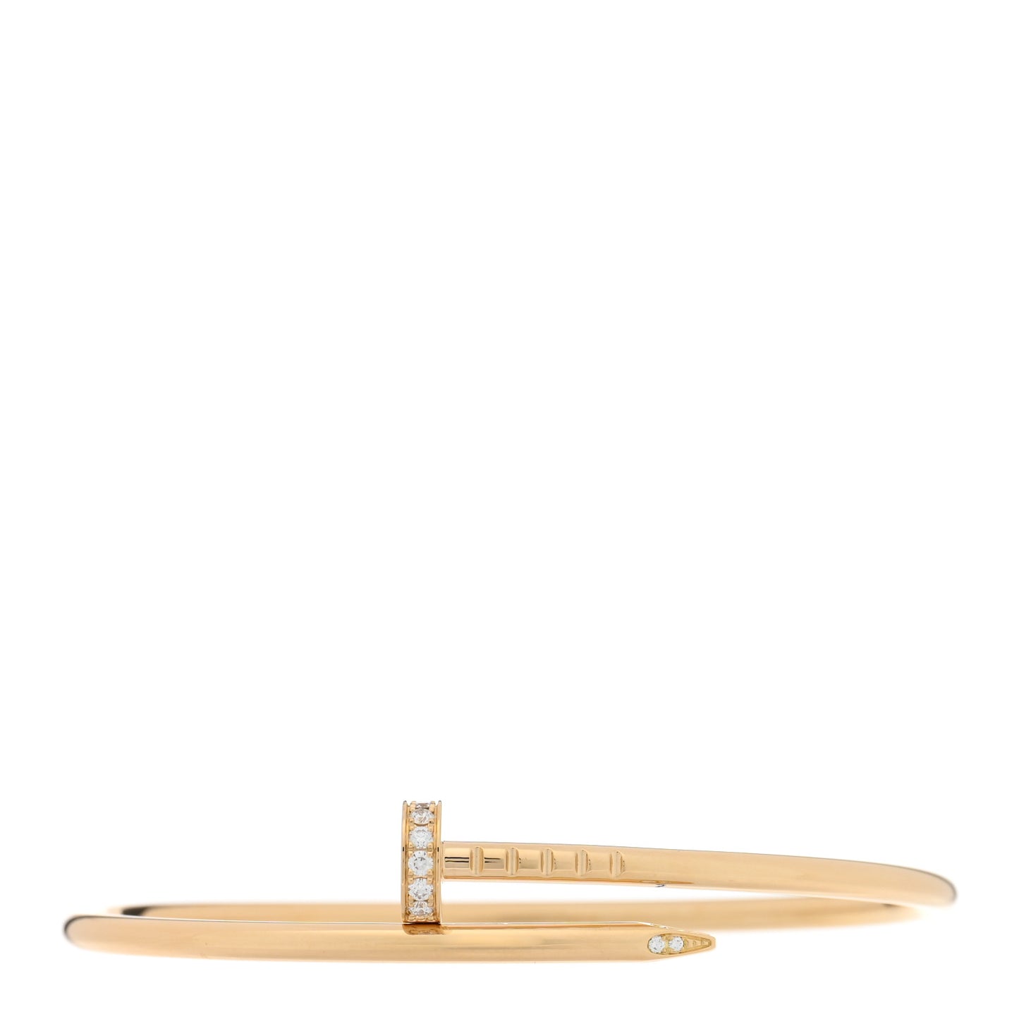 18K Yellow Gold Diamond Small Juste Un Clou Bracelet 15