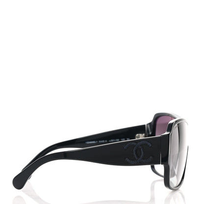 Chanel Acetate Shield Sunglasses 5449-A Black 3 of 8