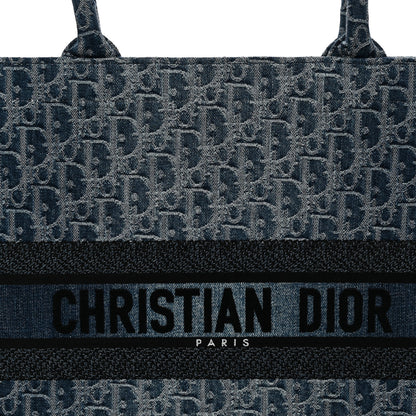Christian Dior Oblique Denim Large Book Tote Blue 8 of 11