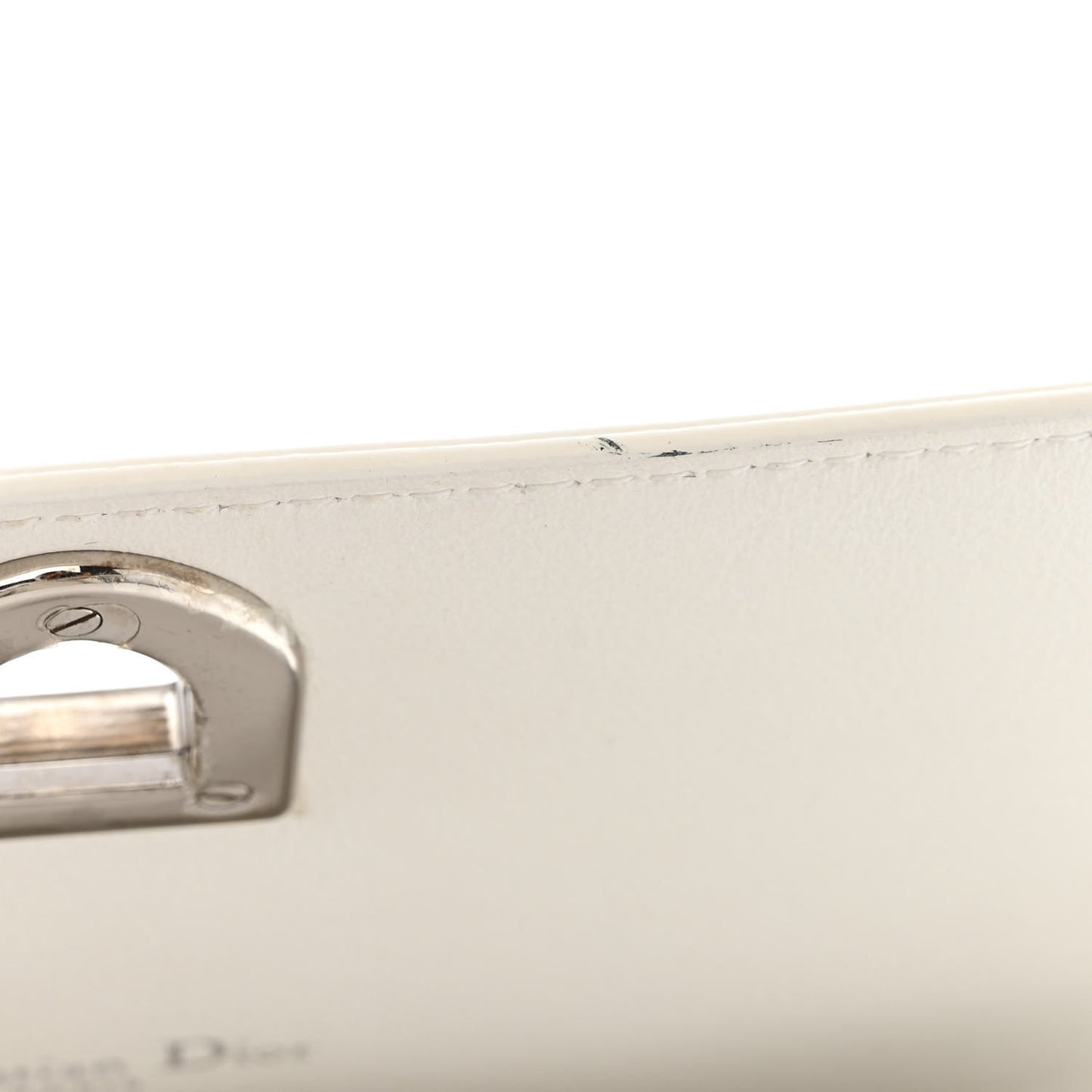 Goatskin Diorever Wallet On Chain Argent