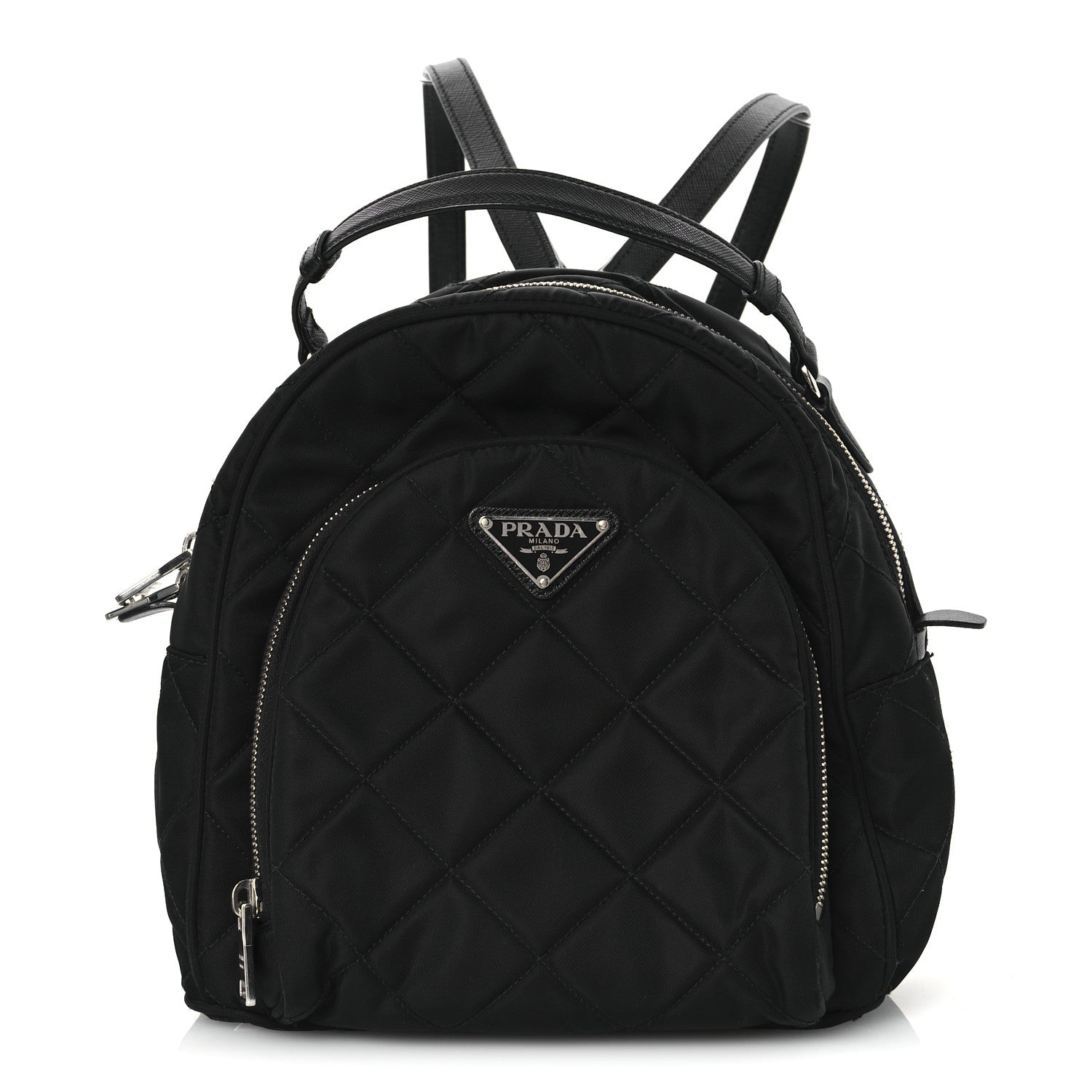 Prada Nylon Tessuto Impuntu Quilted Backpack Black 9 of 13