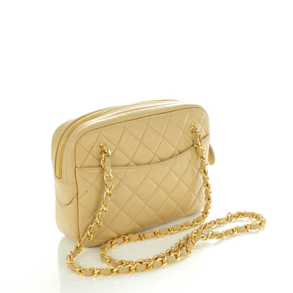 Chanel Lambskin Quilted Camera Case Beige 3 of 7