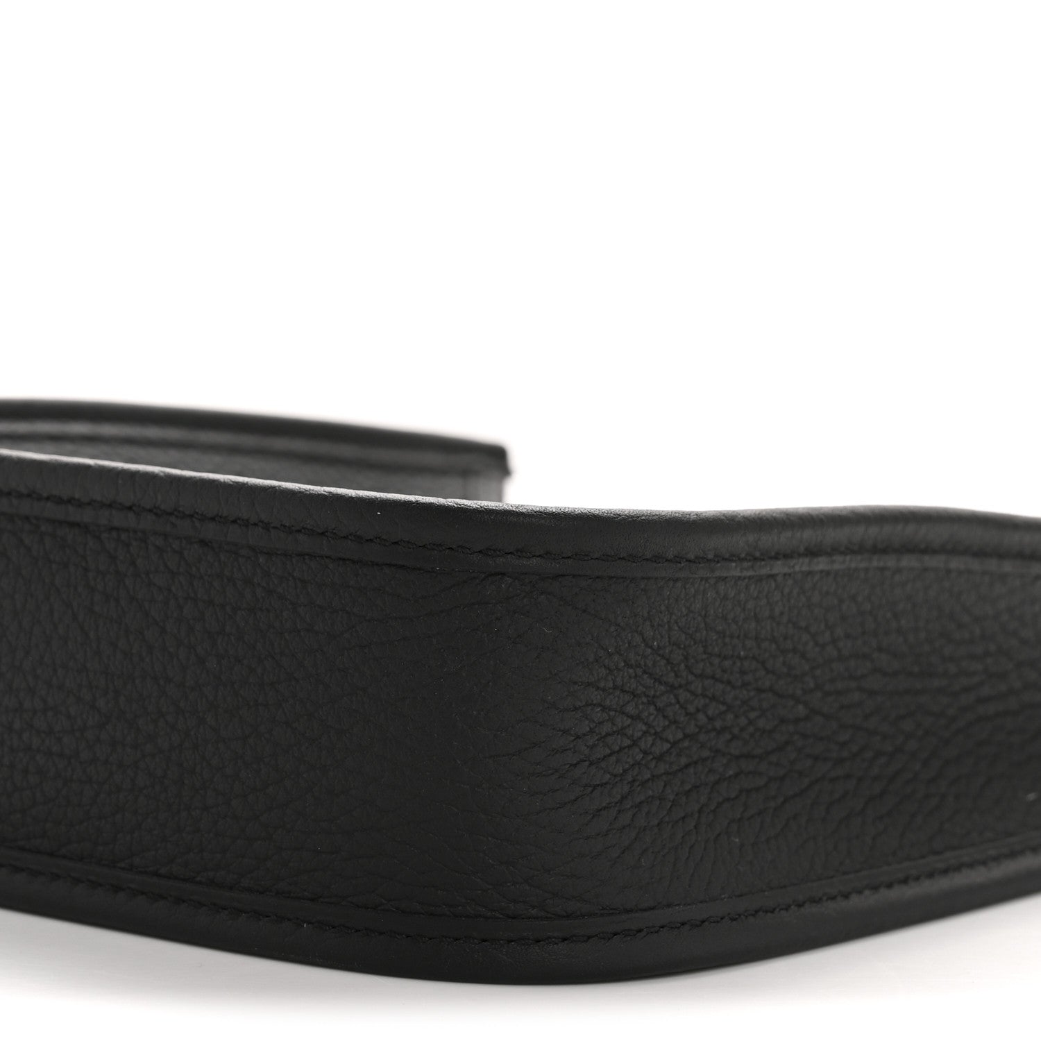 Hermes Taurillon Clemence Amazone Sangle Cavale Evelyne TPM Black White 10 of 11