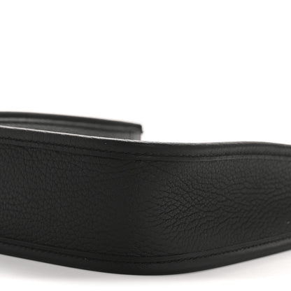 Hermes Taurillon Clemence Amazone Sangle Cavale Evelyne TPM Black White 10 of 11