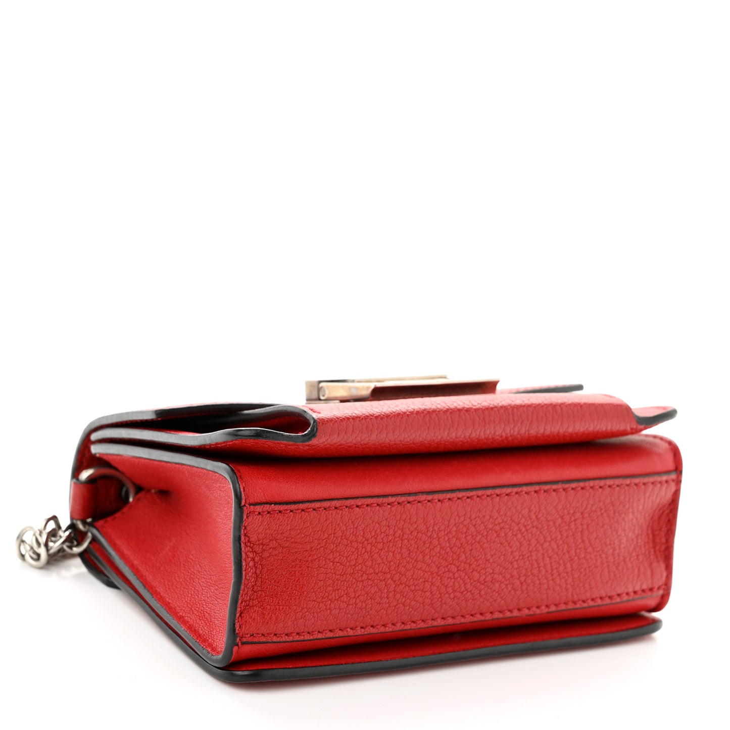 Goatskin Mini GV3 Shoulder Bag Bright Red