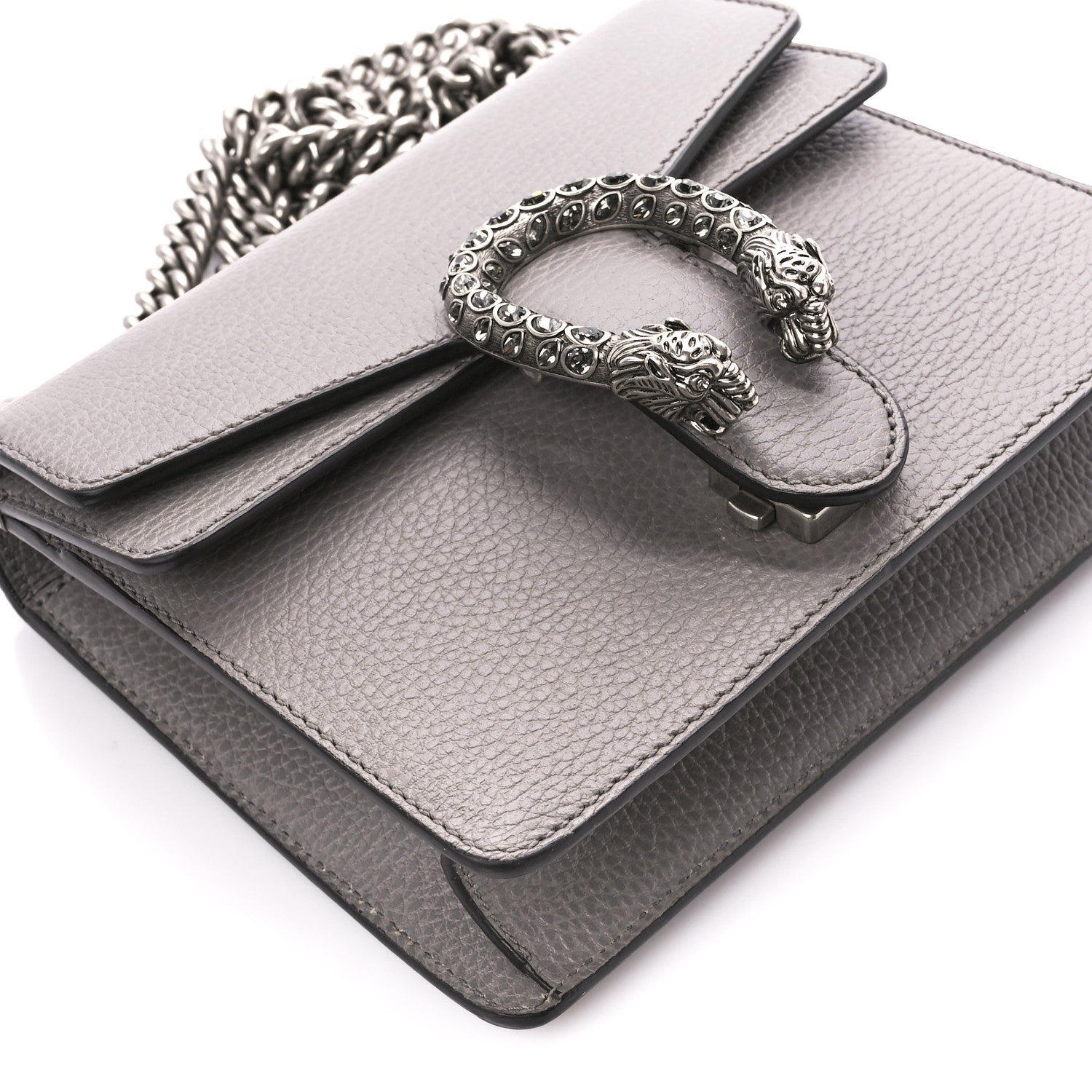 Gucci Calfskin Mini Dionysus Shoulder Bag Dusty Grey 10 of 11