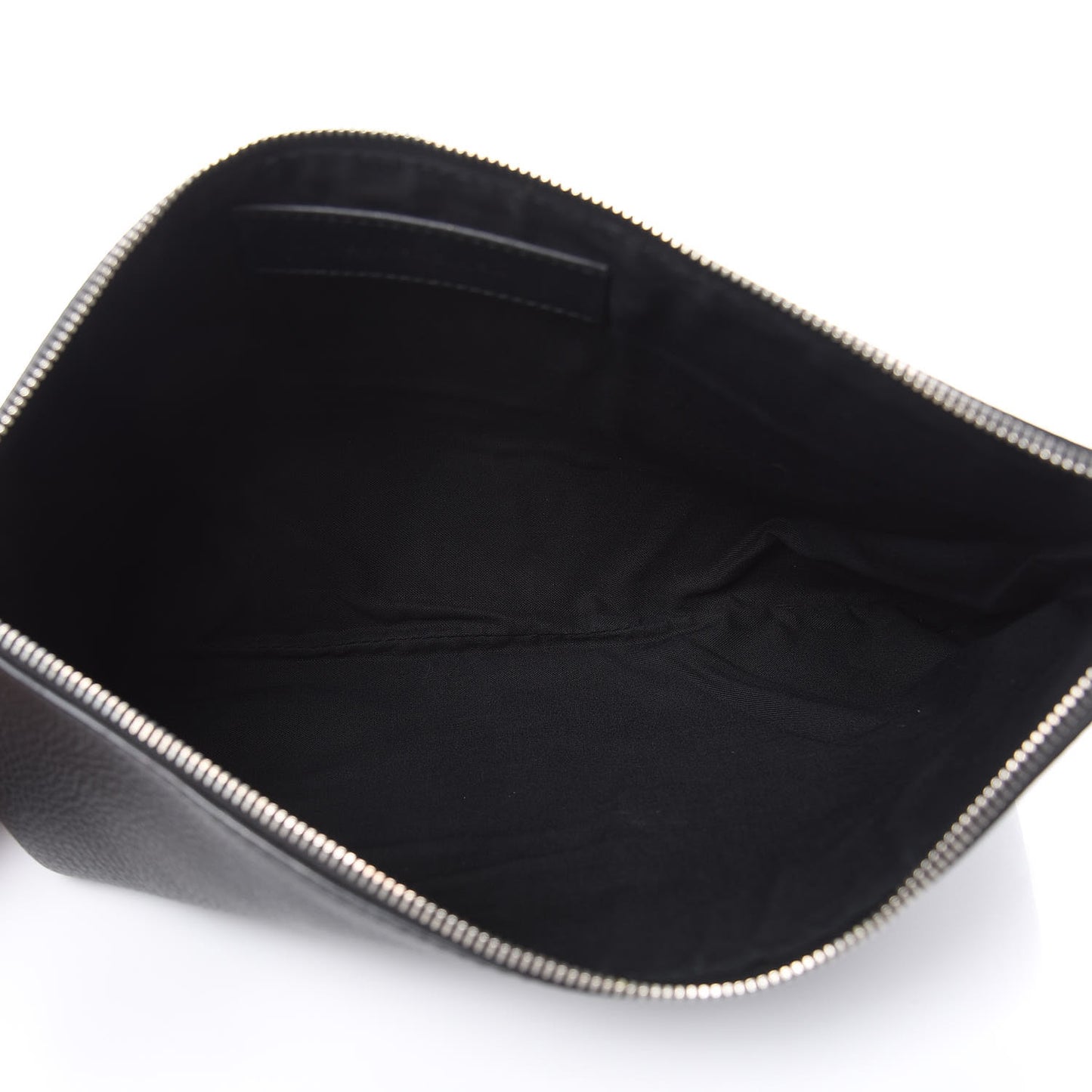 Calfskin Logo Everyday Second Bag Black White