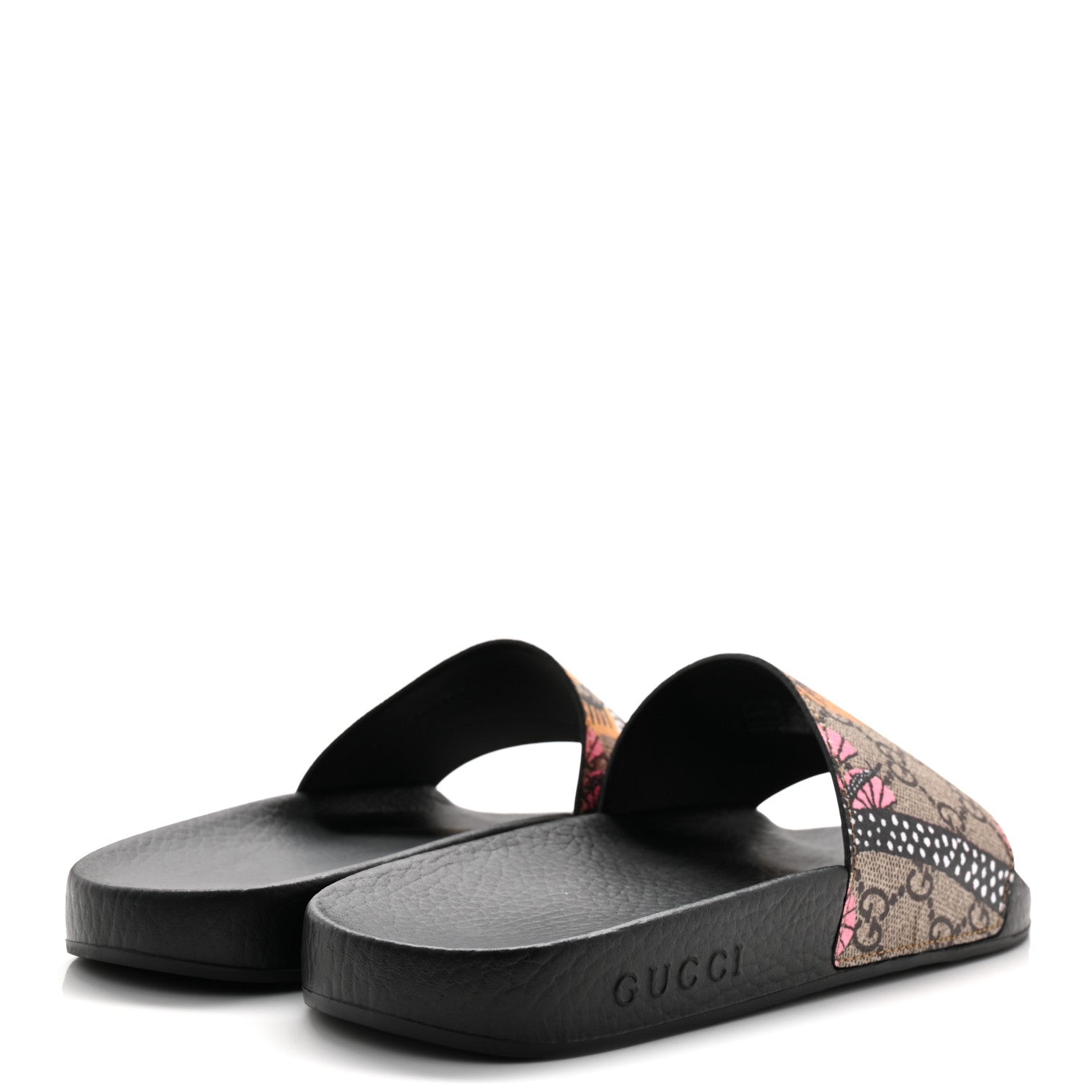 Gucci GG Supreme Monogram Bengal Slide Sandals 38 Beige Pink 4 of 10