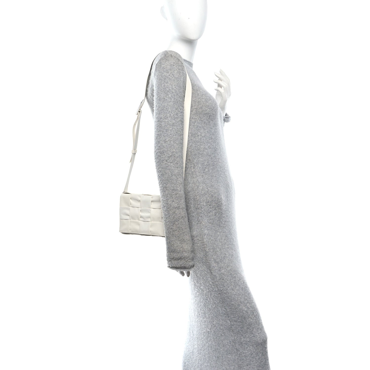 Bottega Veneta Patent Maxi Intrecciato Cassette Crossbody Bag White 2 of 10