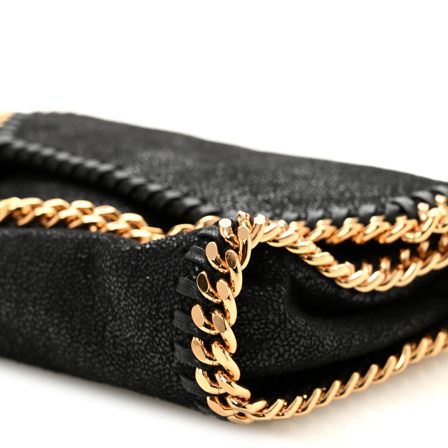 Shaggy Deer Tiny Fold Over Falabella Tote Black
