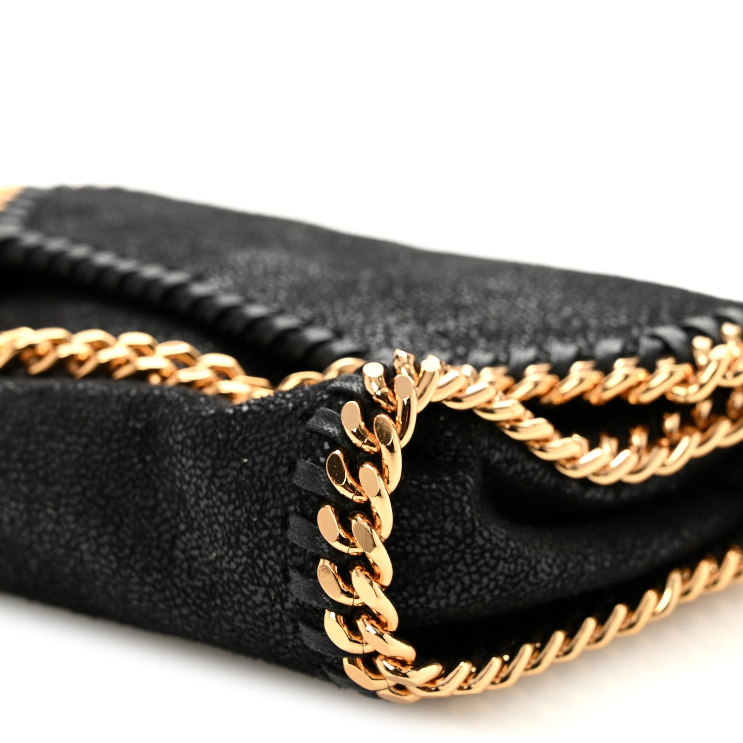Stella McCartney Shaggy Deer Tiny Fold Over Falabella Tote Black 9 of 9