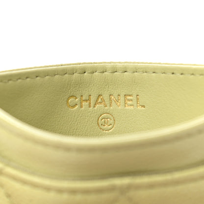 Chanel Caviar Quilted French New Wave Card Holder Light Green 6 of 8