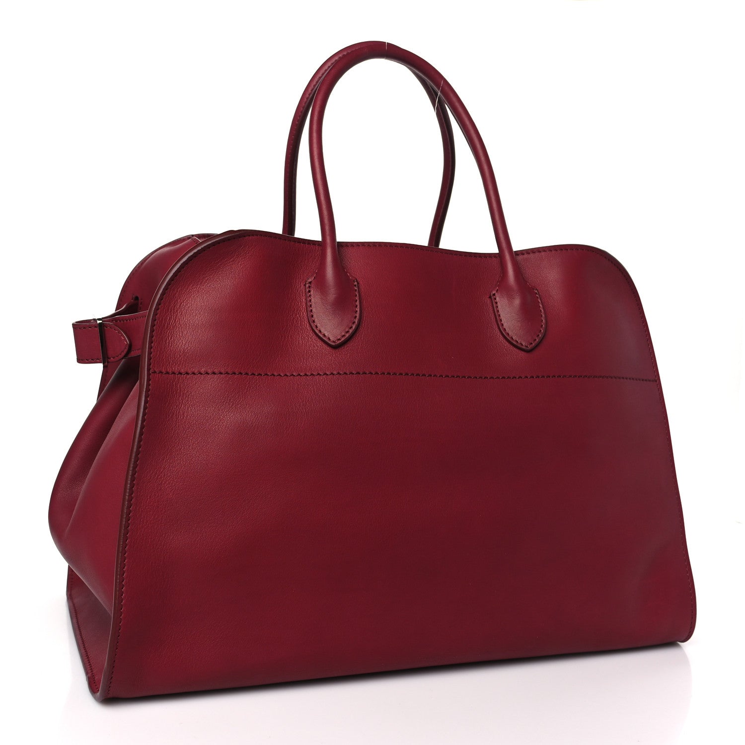 The Row Polished Saddle Calfskin Soft Margaux 15 Amaranto 3 of 9