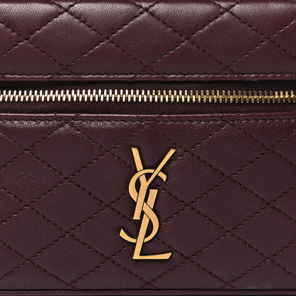 Saint Laurent Lambskin Quilted Mini Gaby Vanity Case Rouge Cabernet 7 of 10