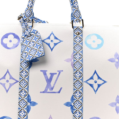 Louis Vuitton Monogram LV By The Pool Keepall Bandouliere 50 Blue 12 of 16