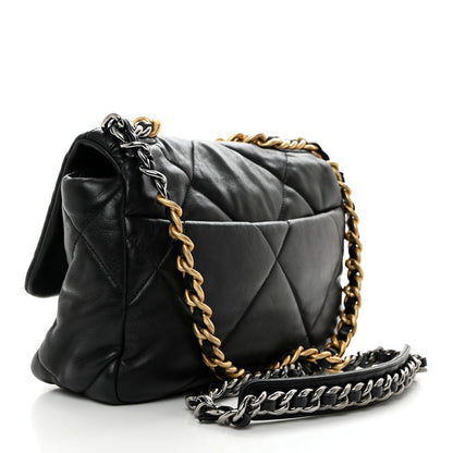 Chanel Lambskin Quilted Medium Chanel 19 Flap Black 2 of 10