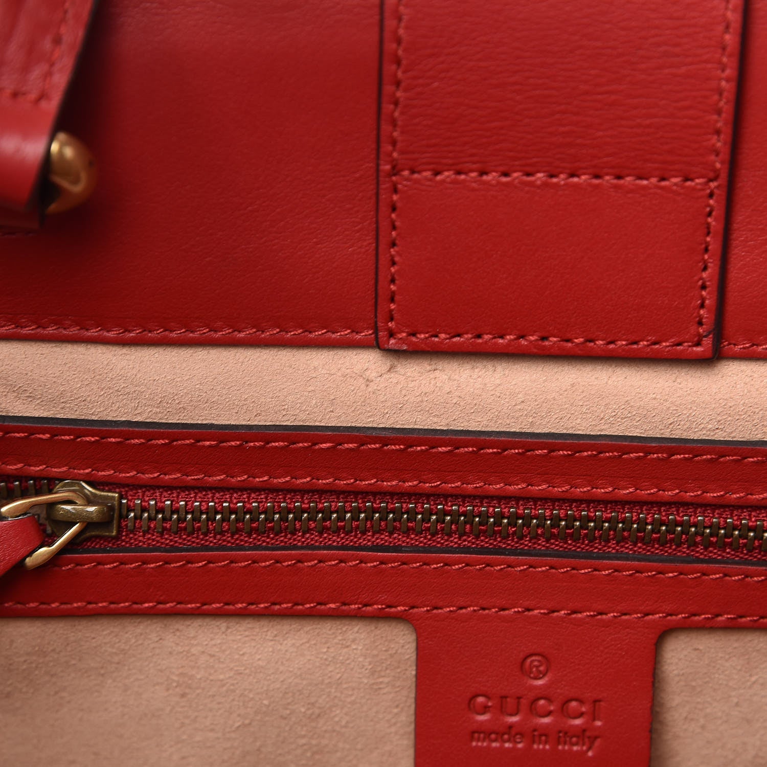 Gucci Calfskin Matelasse Medium GG Marmont Tote Hibiscus Red 13 of 14