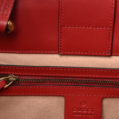 Gucci Calfskin Matelasse Medium GG Marmont Tote Hibiscus Red 13 of 14