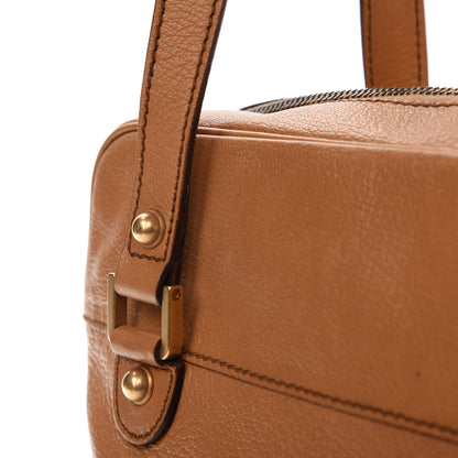 Gucci Pebbled Calfskin Studded Tote Brown 11 of 12