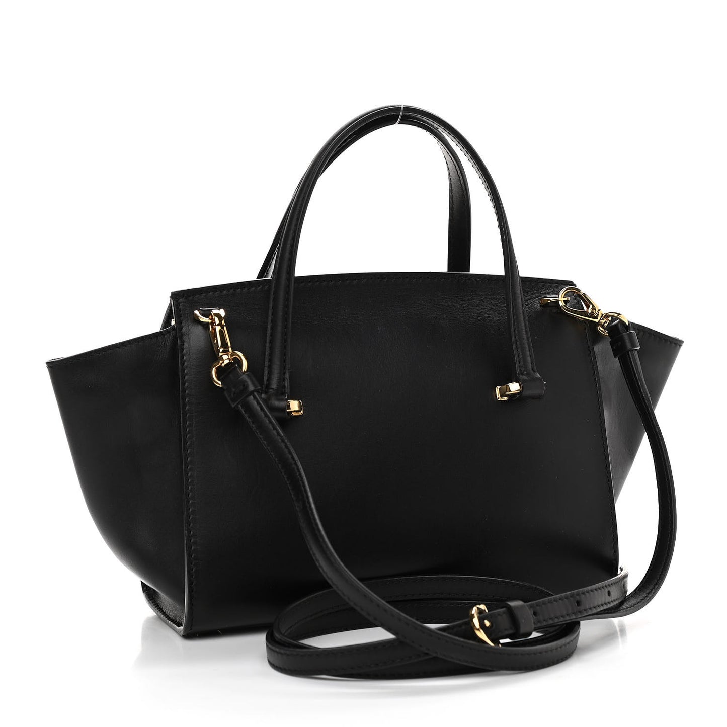 Calfskin Suede Mara Shoulder Bag Black Opera
