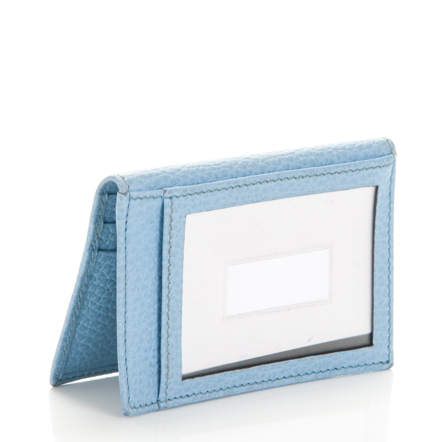 Gucci Dollar Calfskin Swing Train Pass Card Case Mineral Blue 3 of 6