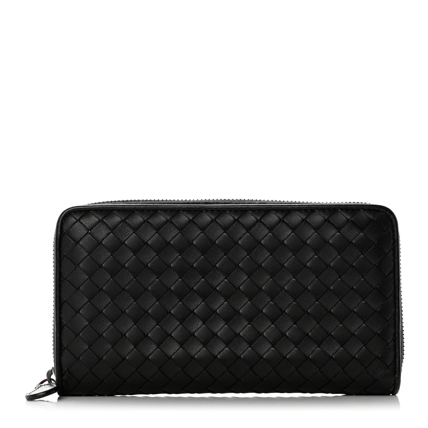 Bottega Veneta Nappa Intrecciato Zip Around Wallet Black 1 of 8