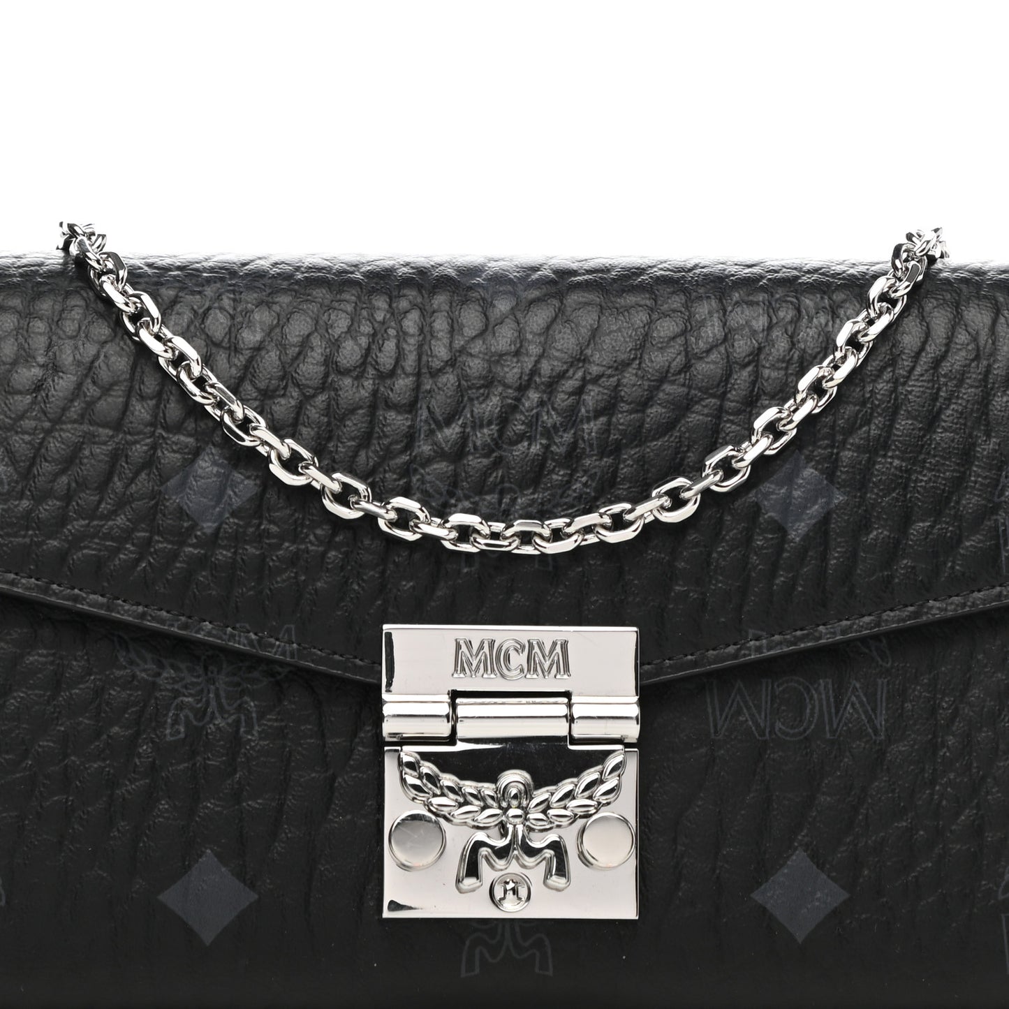 Visetos Large Patricia Wallet On Chain Black
