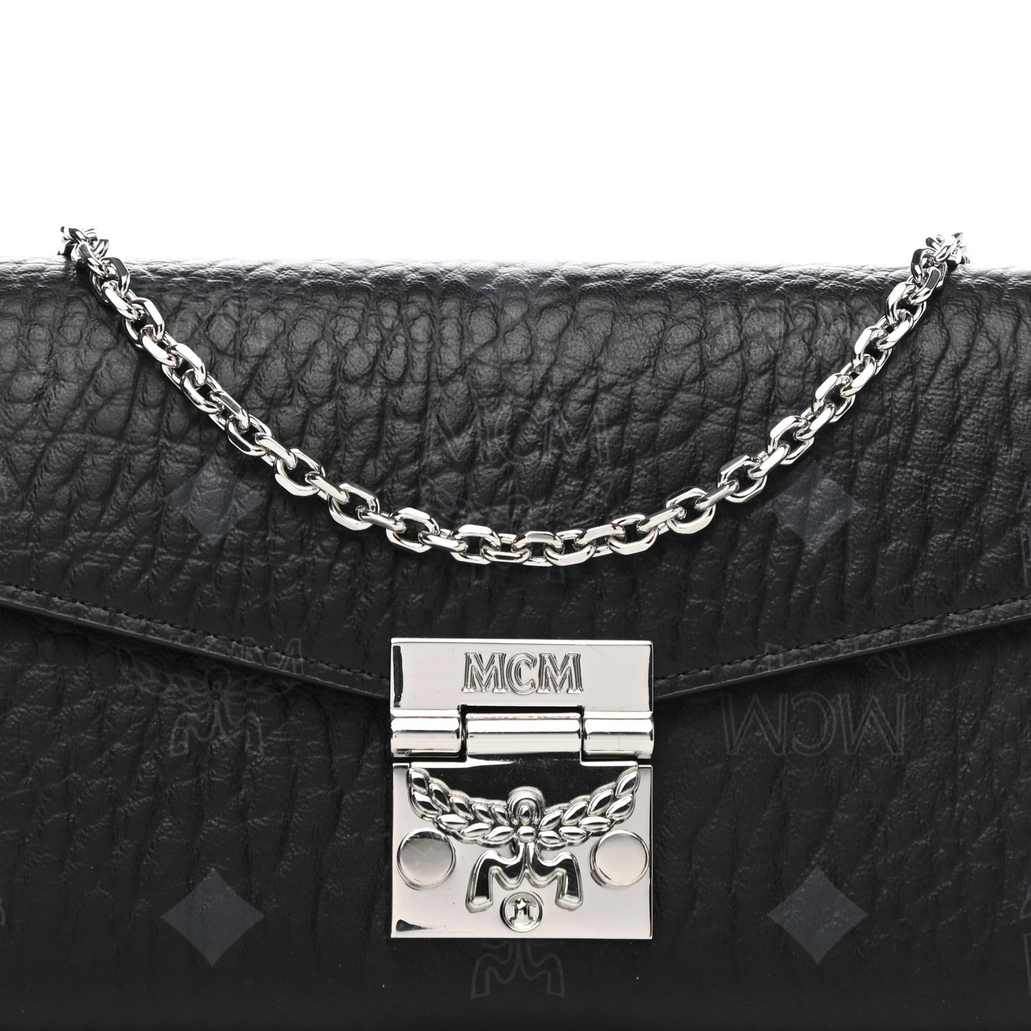 MCM Visetos Large Patricia Wallet On Chain Black 7 of 7