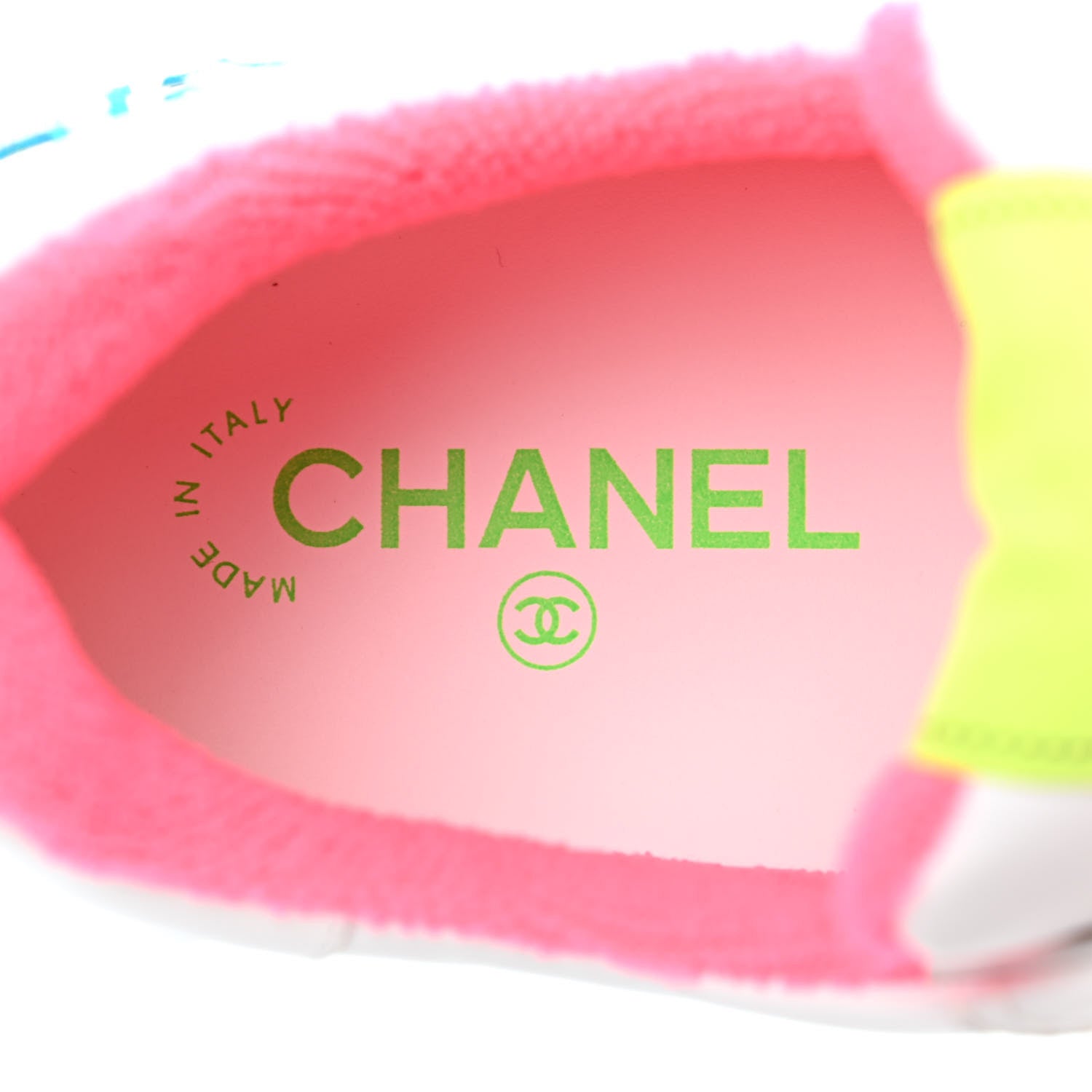 Chanel Calfskin Mens Logo Sneakers 43 White Multicolor 8 of 10