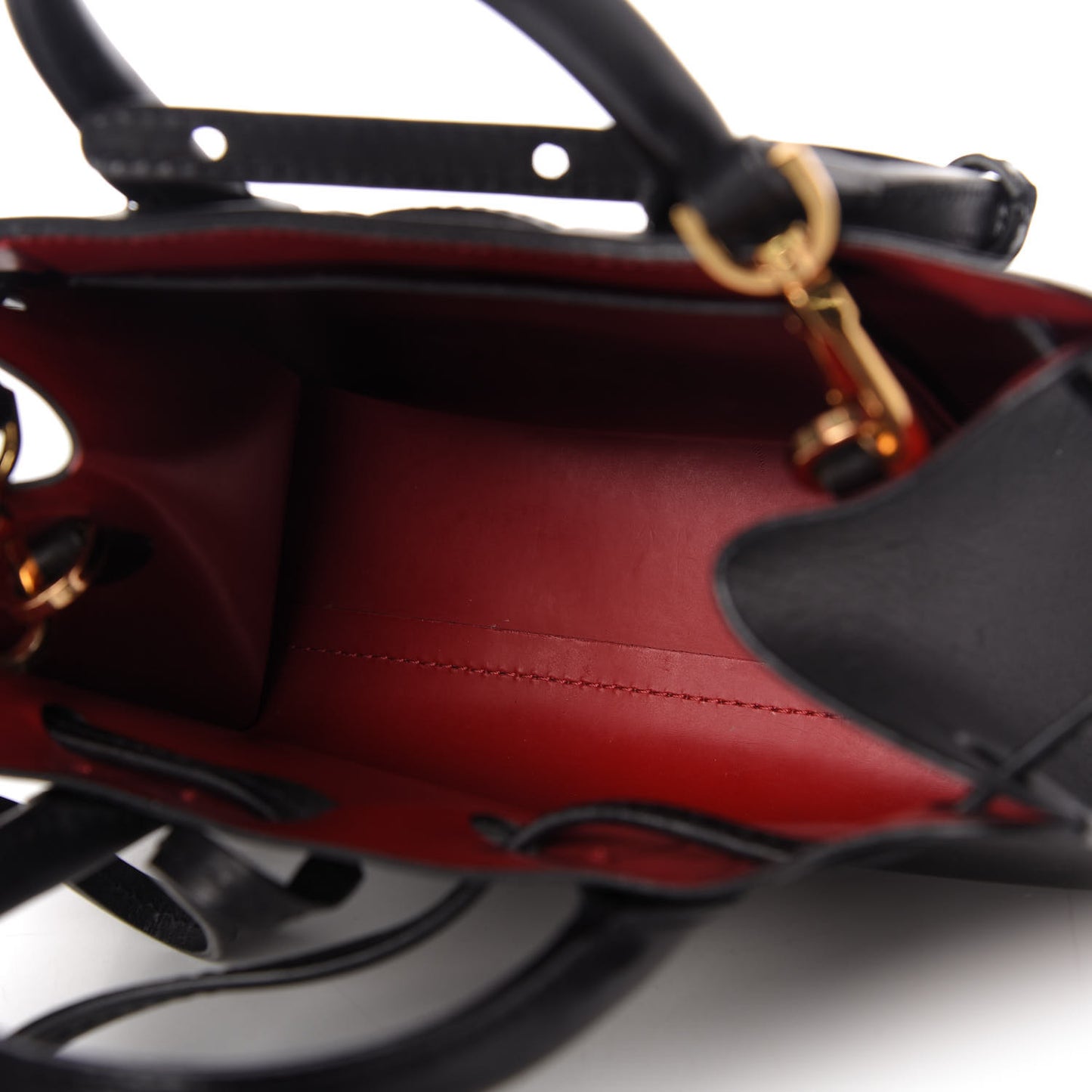 Vegetable Tanned Calfskin Mini Mini Sun Bag Black Flamma