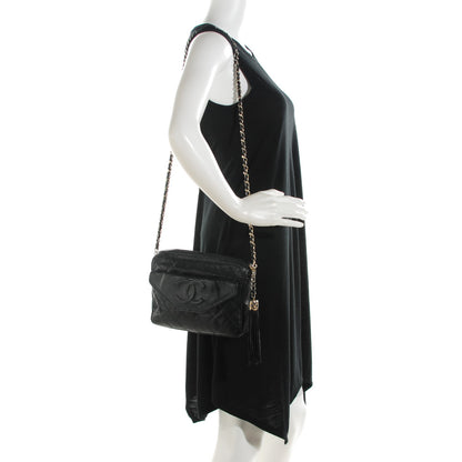 Chanel Quilted Lizard Tassel Camera Case Black 2 of 13