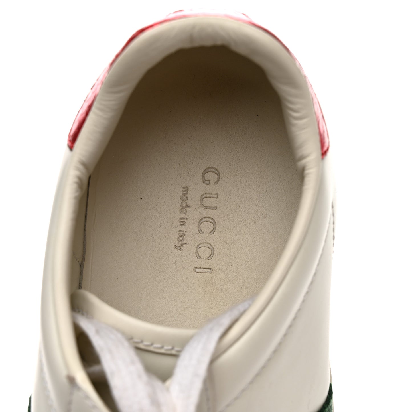 Calfskin Ayers Bee Embroidered Womens Ace Sneakers 36 White Green