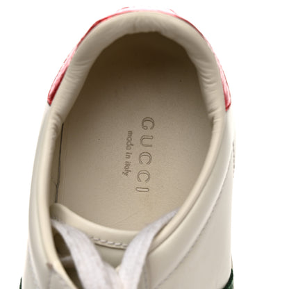 Gucci Calfskin Ayers Bee Embroidered Womens Ace Sneakers 36 White Green 8 of 14