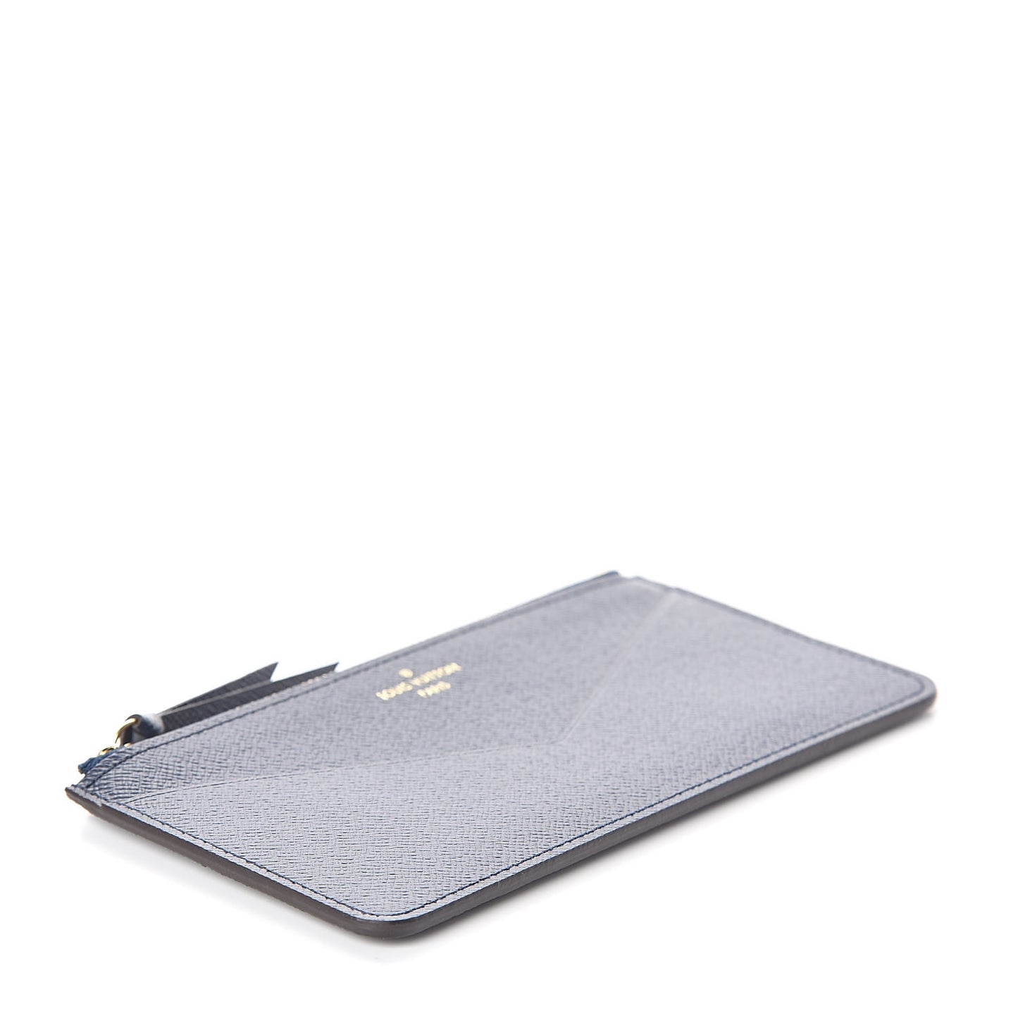 Calfskin Jeanne Wallet Zippered Insert Dark Blue