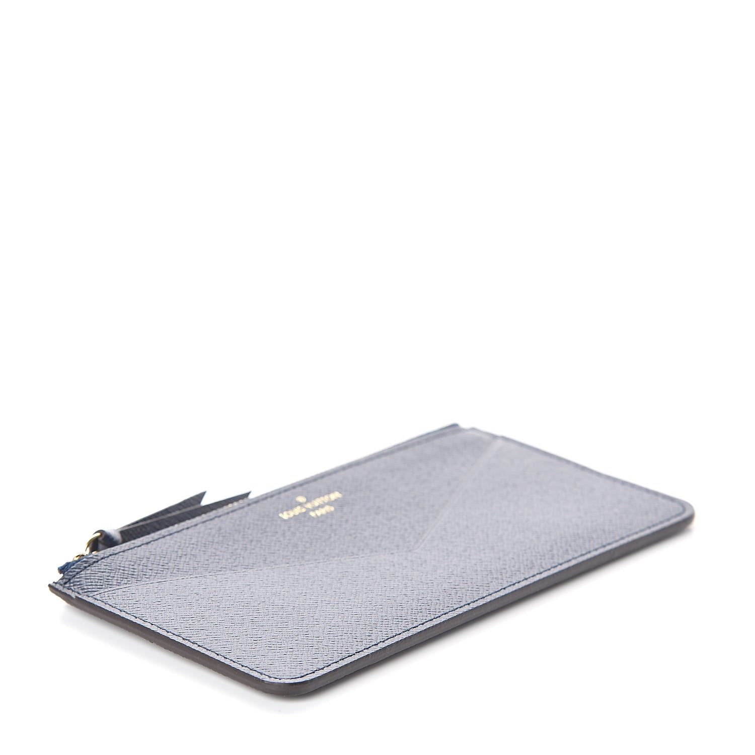 Louis Vuitton Calfskin Jeanne Wallet Zippered Insert Dark Blue 4 of 6