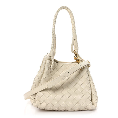 Bottega Veneta Nappa Intrecciato Small Parachute Shoulder Bag Sea Salt 1 of 11