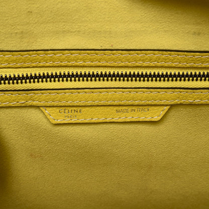 Celine Drummed Calfskin Micro Luggage Citron 7 of 16