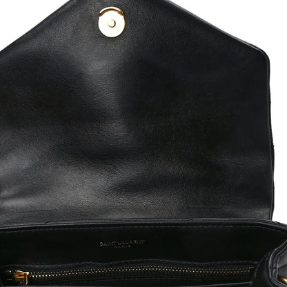 Saint Laurent Calfskin Y Quilted Monogram Toy Loulou Crossbody Bag Black 12 of 14