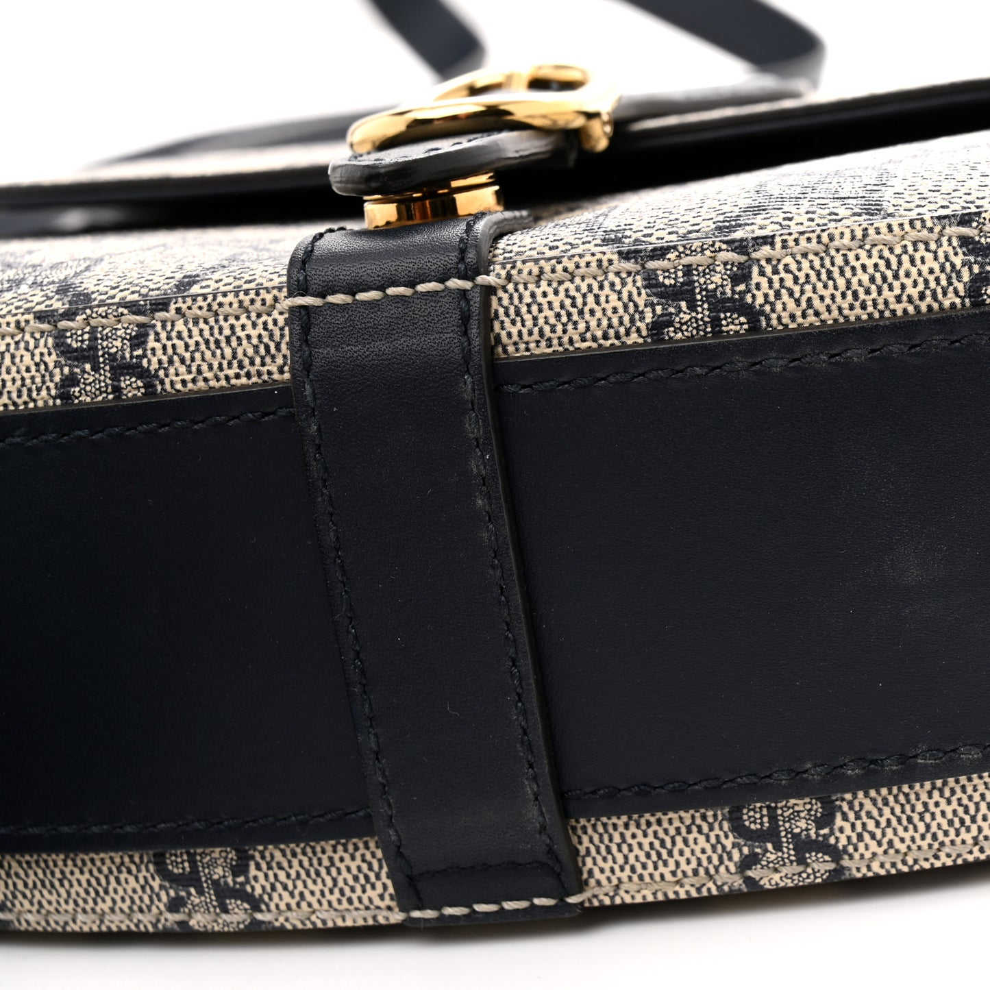 GG Supreme Monogram Small Messenger Shoulder Bag Beige Blue Navy