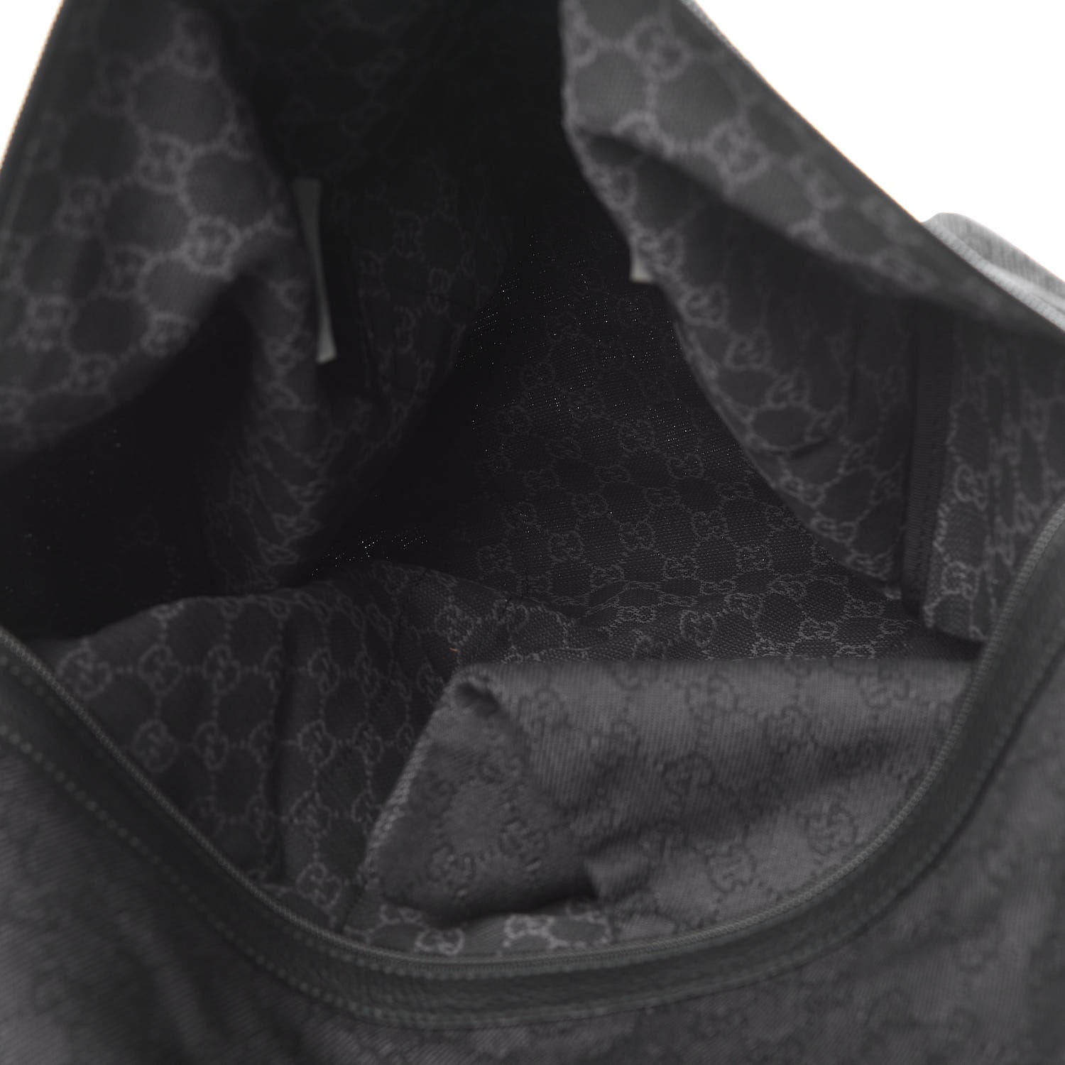 Gucci Denim Monogram Large Collapsible Carry On Duffle Black 6 of 14