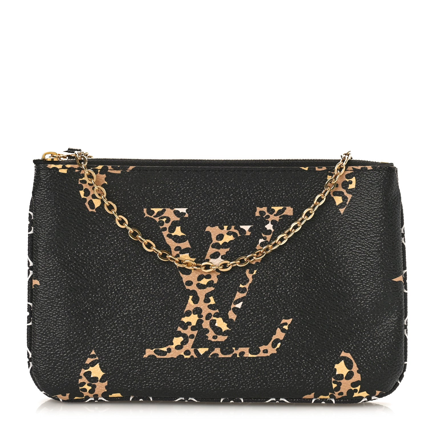 Louis Vuitton Monogram Giant Jungle Pochette Double Zip Black 1 of 9