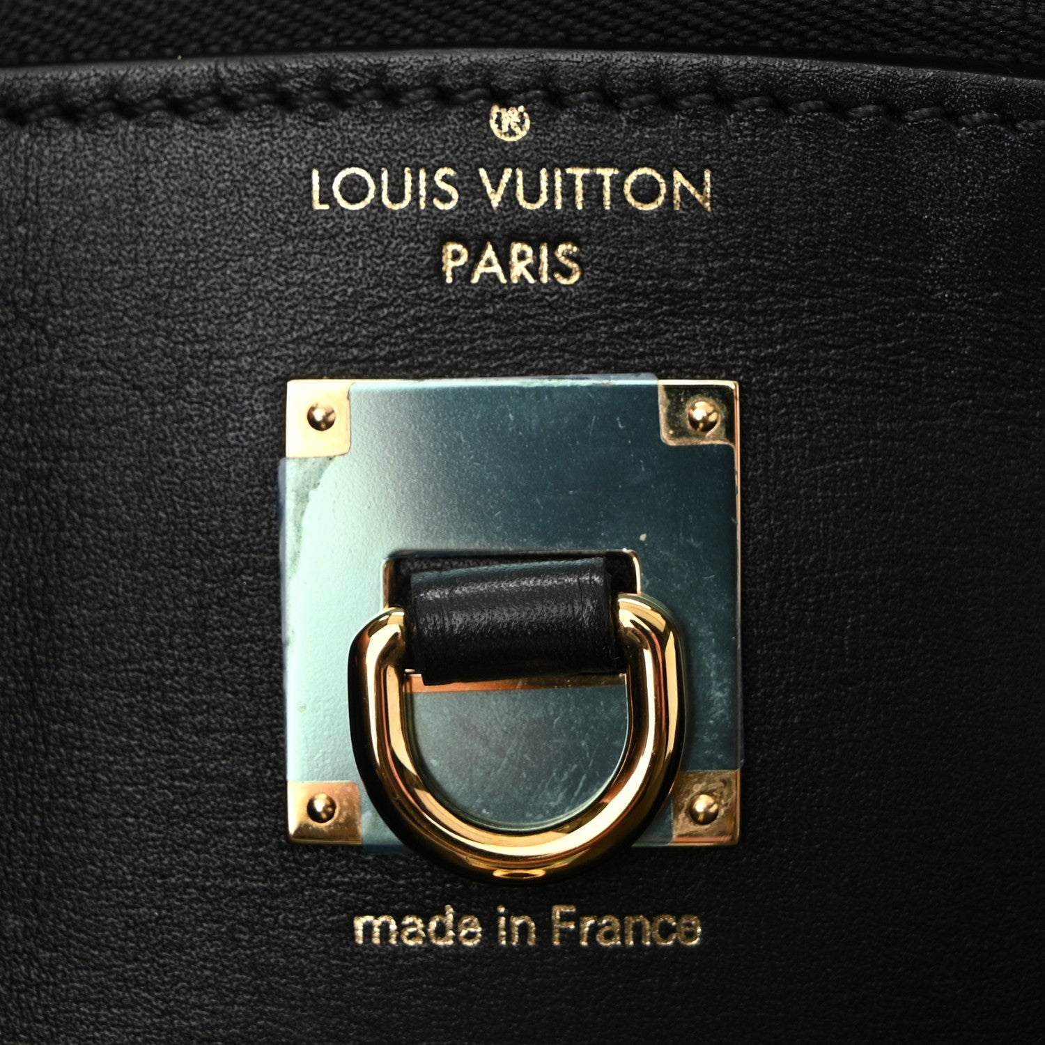 Louis Vuitton Calfskin Monogram Studded City Steamer PM Black White 6 of 9