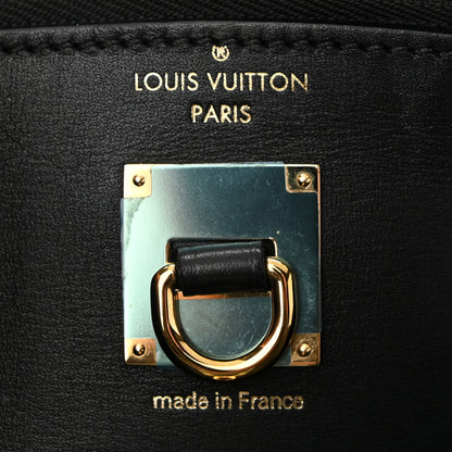 Louis Vuitton Calfskin Monogram Studded City Steamer PM Black White 6 of 9