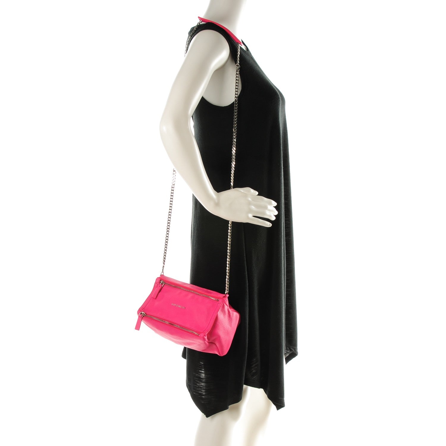 Givenchy Sugar Goatskin Mini Chain Pandora Hot Pink 2 of 7