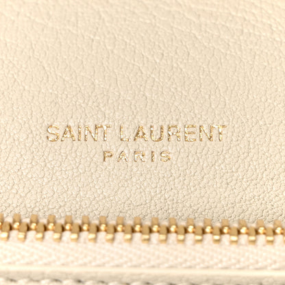 Saint Laurent Sheepskin Matelasse Chevron Monogram Medium College Bag Crema Soft 6 of 10