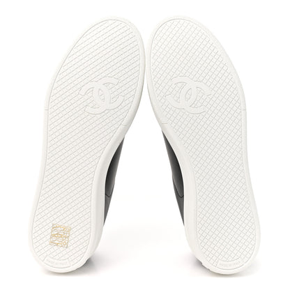 Chanel Calfskin CC Uniform Womens Sneakers 38 Black 7 of 10