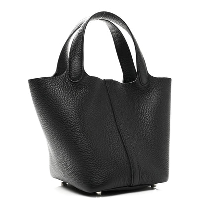 Hermes Taurillon Clemence Picotin Lock 18 PM Black 3 of 11