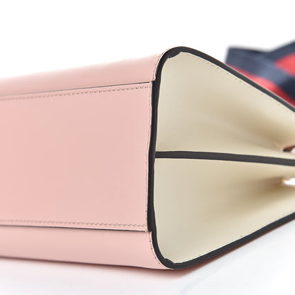 Gucci Nappa Bamboo Web Mini Nymphaea Top Handle Bag Perfect Pink Mystic White 9 of 10
