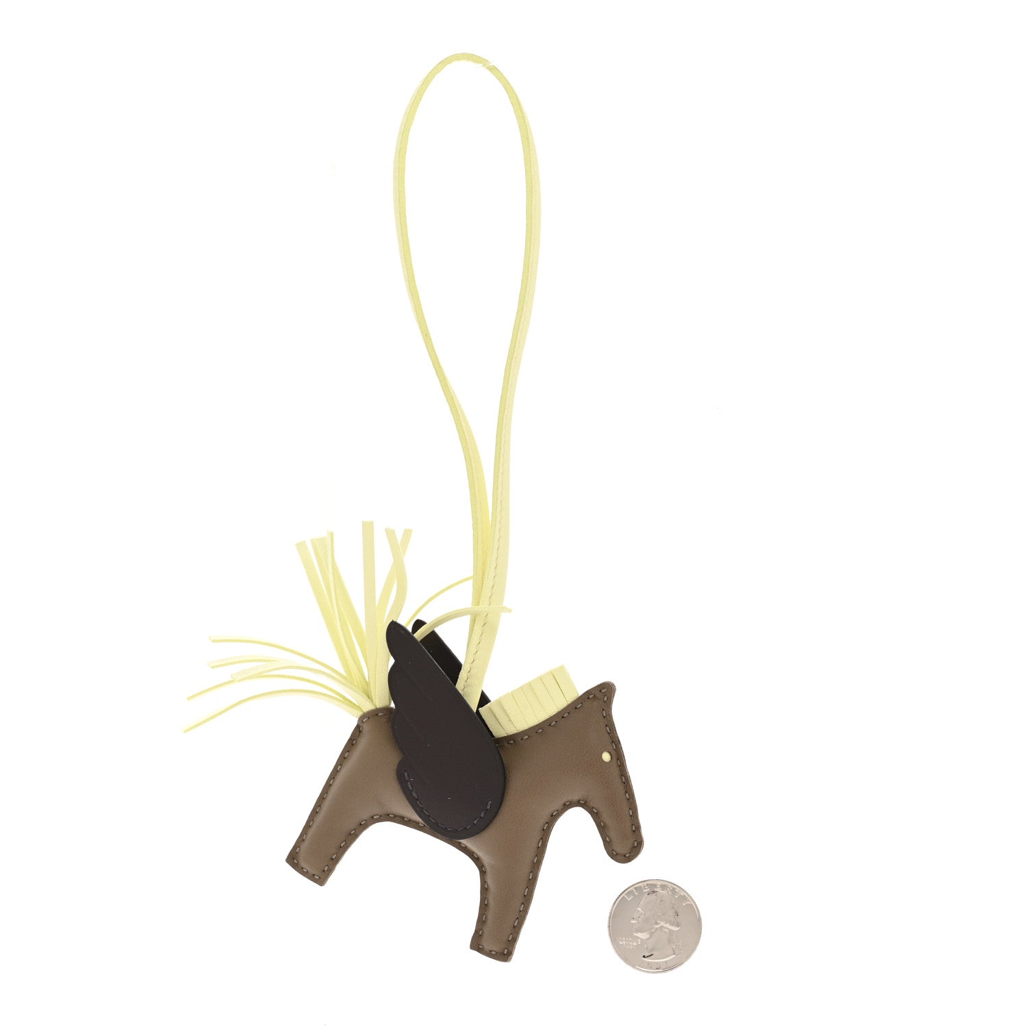 Hermes Milo Lambskin Grigri Rodeo Pegase Horse Bag Charm PM Etoupe Jaune Milton Rouge Sellier 2 of 5