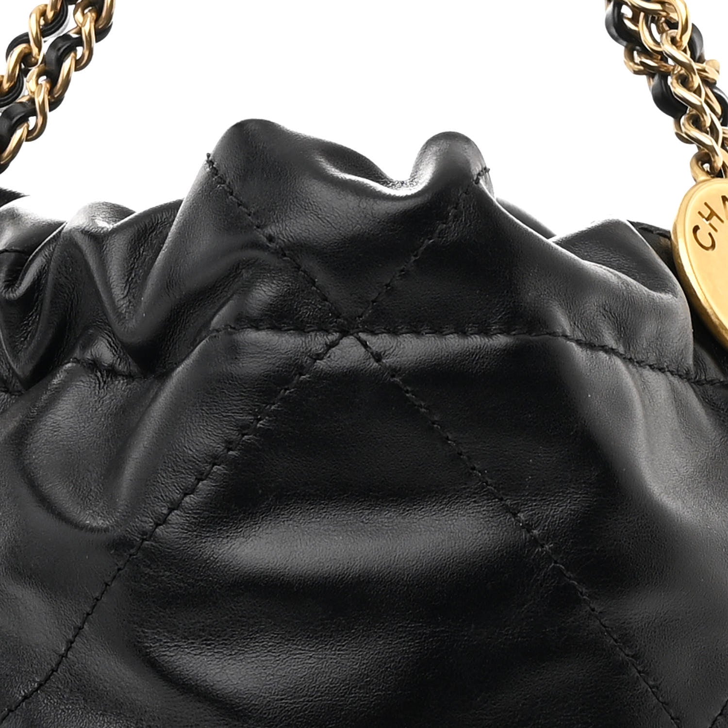 Chanel Shiny Calfskin Quilted Mini Chanel 22 Black 1659874